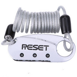 RESET 锐赛特 密码锁 背包锁扣 配件钢丝绳 RST-039 银色