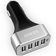 银牌以上：Anker 4USB 48W 车充/车载充电器 5V/9.6A 银色