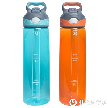 contigo 康迪克 HBC-ADN030 运动吸管杯套装（天蓝色750ml+橙色750ml）