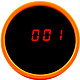 Timess 圆形镜面创意可爱闹钟电子钟 UI-0184 橙色