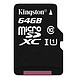 Kingston 金士顿 Class10 64G TF卡（micro SD）手机存储卡 (二合一套装)