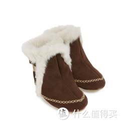 12-18个月尺码：Robeez Fab Folk Crib 婴儿真皮软底学步冬靴