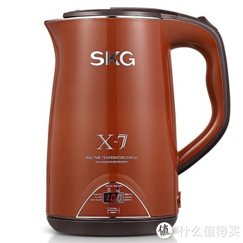 移动端：SKG 8041 电热水壶 1.7L （数显、三段保温）咖啡色