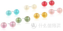 Amazon Collection 纯银的暖色淡水养殖珍珠耳钉7-Piece组(7 - 7.5毫米)