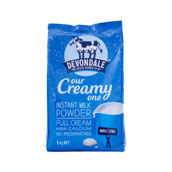 】德运Devondale 全脂高钙奶粉1kg 澳洲进口