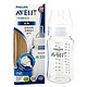 AVENT 新安怡 SCF647/17 宽口径经典玻璃奶瓶 8oz/240ml*2个+SCF998/12柔湿巾