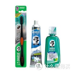 DARLIE 黑人 超白竹炭超值旅行装（炭丝深洁牙刷+超白竹炭牙膏40g+漱口水50ml）