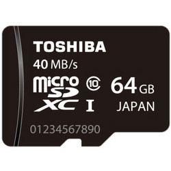 TOSHIBA 东芝 TF(microSDXC)存储卡 64G Class10-40MB/s
