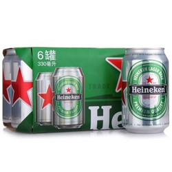Heineken 喜力 啤酒 330ml*6听*6组 共36听