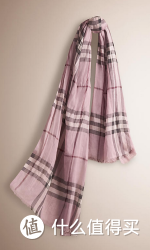 BURBERRY 博柏利 Check Wool Silk scarf  丝毛混纺纱巾