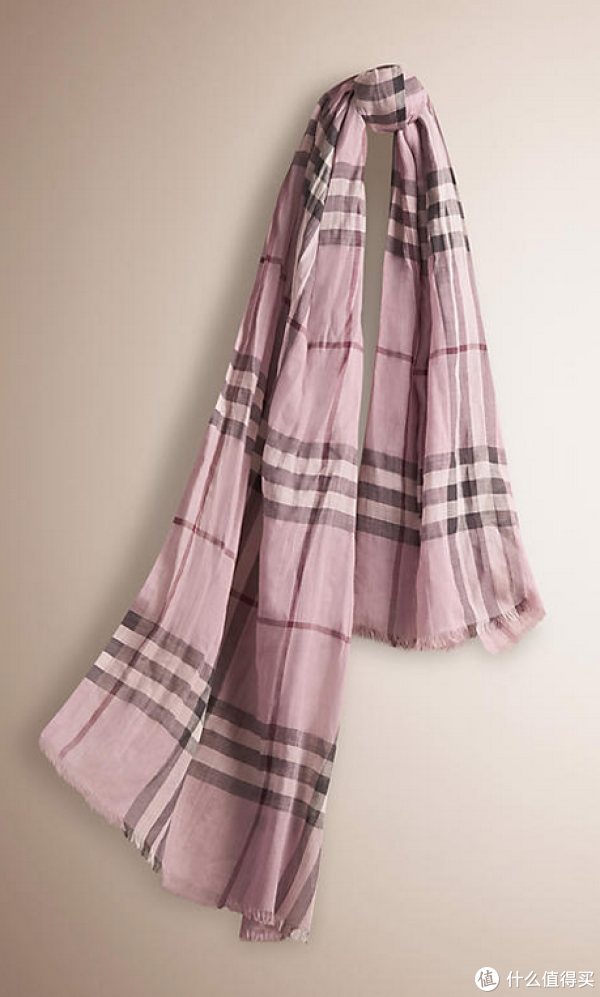 BURBERRY 博柏利 Check Wool Silk scarf  丝毛混纺纱巾