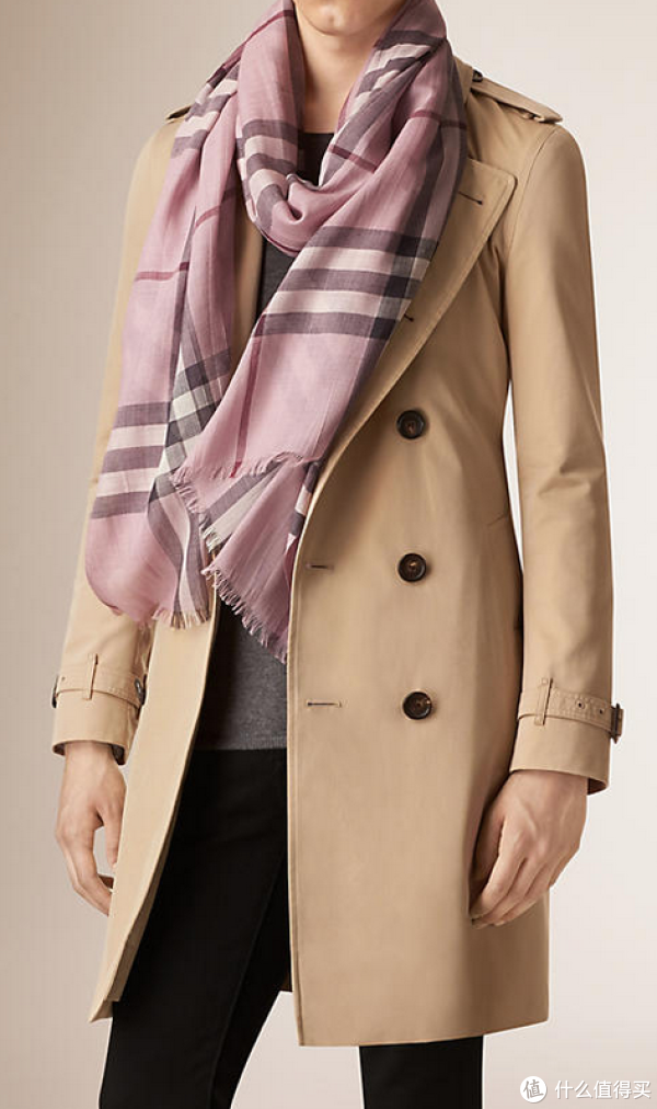 BURBERRY 博柏利 Check Wool Silk scarf  丝毛混纺纱巾