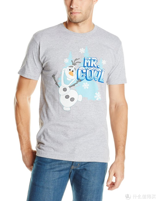 凑单品:Disney 迪士尼 Frozen Olaf Mr. Cool 男款短袖T恤(美产)