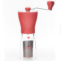 HARIO 日本原装进口陶瓷磨芯可调节手摇咖啡磨豆机 MSS-1R 红色＋凑单品