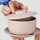 【天猫白菜】贝合 小麦餐具碗碟套装儿童学生饭盒日式盘子创意带盖米饭碗汤碗