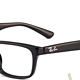 Ray·Ban 雷朋 板材光学眼镜架  RB5296D-2000-55（黑色、玳瑁色）