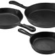 Universal Housewares Pre-Seasoned Cast Iron 3-Piece Skillet Set 美式铸铁煎锅三件套 无涂层