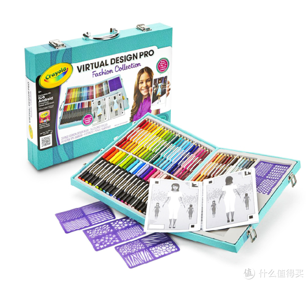 Prime会员专享:Crayola 绘儿乐 Virtual Design Pro-Fashion Set 数码咔咔 时尚服装 水彩笔铅笔绘画套装