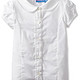 Nautica Little Girls' Uniform Short Sleeve Woven Blouse 女童短袖白衬衫