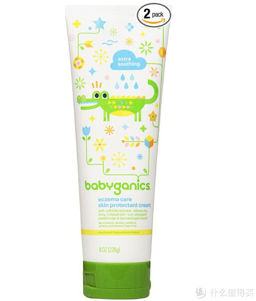 S&S专享：BabyGanics 甘尼克宝宝 Eczema Care Skin Protectant Cream 润肤乳226g*2