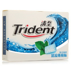 清至（Trident）无糖口香糖 清凉薄荷 27克约20粒