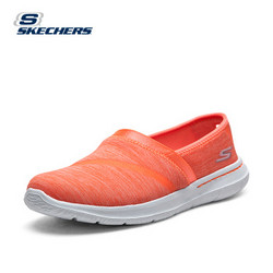 斯凯奇（skechers）时尚女一脚蹬休闲鞋 超轻舒适套脚懒人鞋 低帮缓震健步鞋13745 珊瑚色