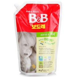 保宁（B&B）婴儿洗衣液 纤维洗涤剂 （香草香-盖子袋装） 1300ml