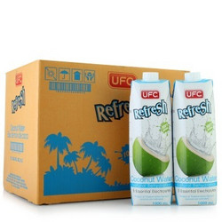 泰国进口 UFC 100%纯椰子水 1L*12盒+谷优 消化饼干 400g