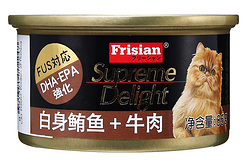 富力鲜 白身鲔鱼+牛肉金罐 猫湿粮 85g*24罐