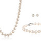Amazon Collection White Freshwater 淡水珍珠项链/手链/耳钉三件套