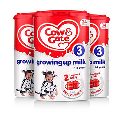 Cow&amp;Gate 牛栏  婴幼儿奶粉 3段 900克/罐*3件