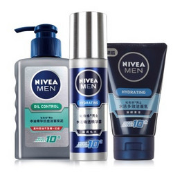 限地区：NIVEA 妮维雅 男士控油补水抗痘洁面套装