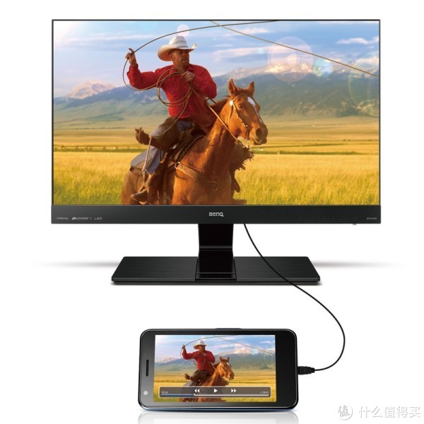 移动端：BenQ 明基 24寸液晶显示器 EW2440L（DC调光、自带扬声器）