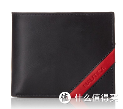凑单品：NAUTICA 诺帝卡 Passcase with Red Corner Diagonal Band 男款短钱包
