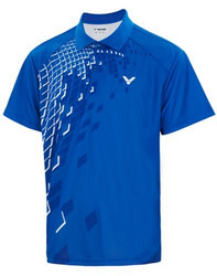 限码：VICTOR 威克多 男式羽毛球针织POLO衫 蓝色