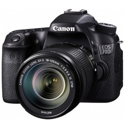 限地区：Canon 佳能 EOS 70D 单反套机 （EF-S 18-135mm f/3.5-5.6 IS STM镜头）