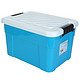 ailaiya 艾莱雅 塑料加固收纳百纳储物整理箱（大号）45L 蓝色 Z1252*3