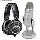 Audio-Technica 铁三角 ATH-M50x 监听耳机+ Blue Microphones YETI 电容麦克风