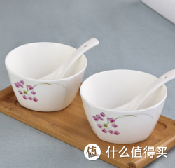 【天猫包邮】喜跃骨瓷餐具2碗2勺