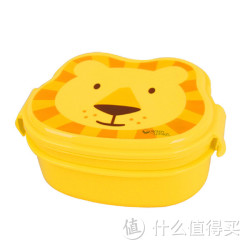 凑单品：Green Sprouts 小绿芽 可爱动物图案宝宝分隔层便携饭盒 （小狮子款）