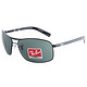 0点预告：Ray-Ban 雷朋 亚洲版黑色金属镜框墨绿色镜片黑色板材镜腿眼镜太阳镜RB 3470E 002/71 64mm