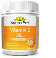 Nature‘s Way Vitamin C 橘味维生素C咀嚼片 (500mg 300粒)