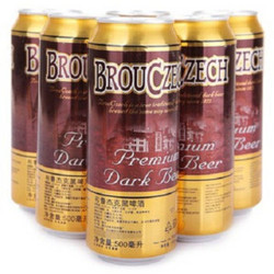 BROUCZECH 布鲁杰克 黑啤酒 500ml*24瓶