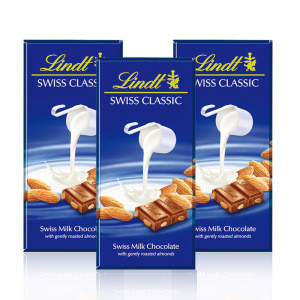 Lindt 瑞士莲 经典排装 牛奶巧克力 （100g*3）