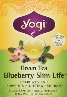 yogi 有机蓝莓味绿茶纤体茶