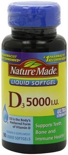 Nature Made Vitamin D3 5000I.U. 液体维生素D3胶囊 90粒