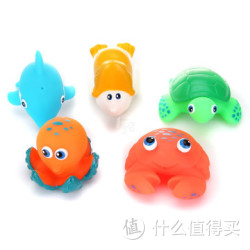 Munchkin 满趣健 海洋动物 喷水玩具 5个装