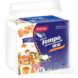 Tempo 得宝 3层90抽 面巾纸*3包 苹果木味
