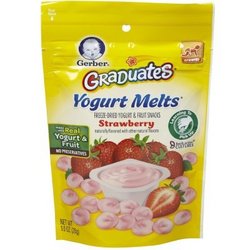 Gerber 嘉宝 草莓+混合莓酸奶溶豆幼儿零食辅食 2袋