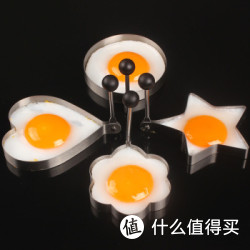 qianyue 乾越 不锈钢煎蛋模具 3件（爱心+梅花+五角星） 买2送包饺子器